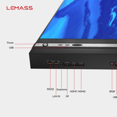 صفحه نمایش LED 110 اینچی برای اتاق کنفرانس 1.26 میلی متری پیکسل با قابلیت اشتراک گذاری بی سیم