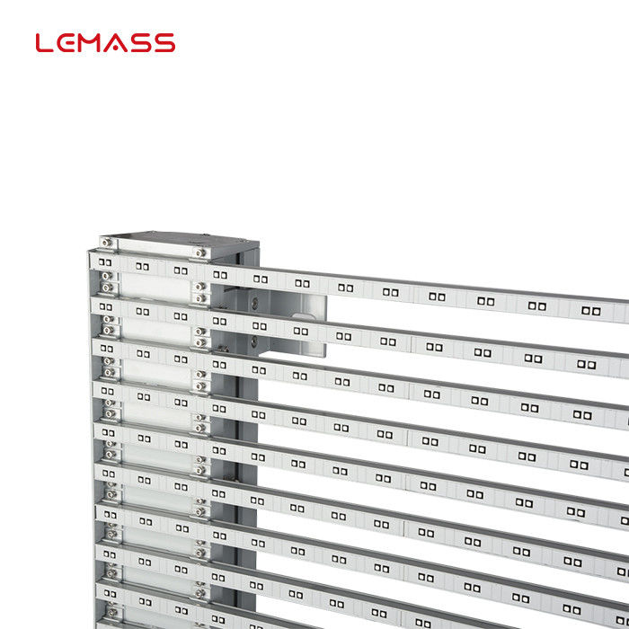 صفحه نمایش LED شفاف تجاری P8 1000 * 500 میلی متر LMS-Mesh رنگ های ظاهری سفارشی